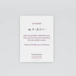 Carte Remerciement Naissance Classique^Planet cards Douce Journée