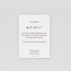 Carte Remerciement Naissance Classique^Planet cards Douce Journée