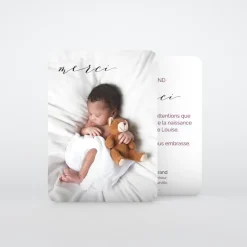 Carte Remerciement Naissance Classique^Planet cards Douce Journée