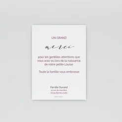 Carte Remerciement Naissance Classique^Planet cards Douce Journée