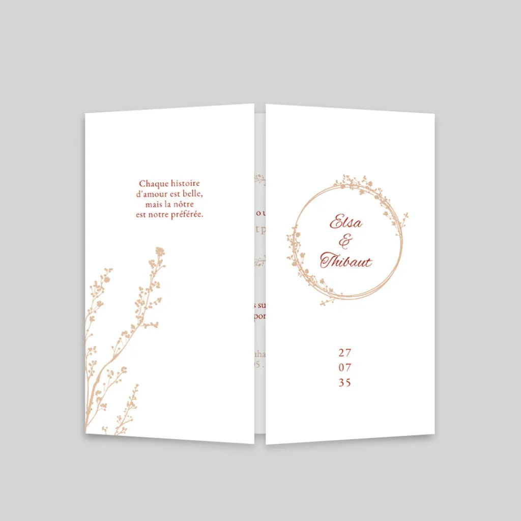 Faire-part Mariage Champêtre | Gamme Complète^Planet cards Douces Brindilles