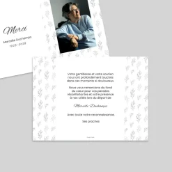 Carte Remerciement Décès^Planet cards Douces Pensées