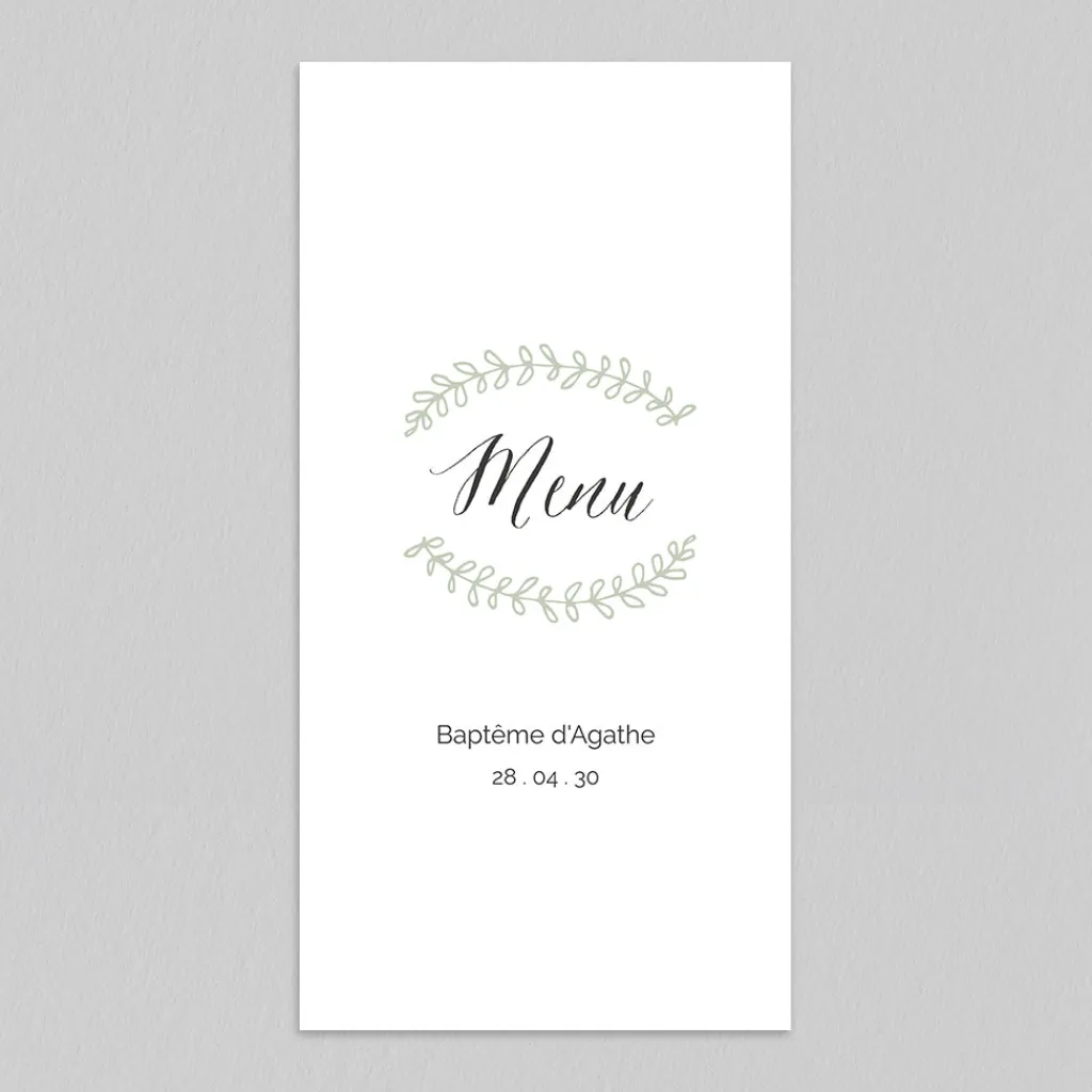 Menu Baptême^Planet cards Douceur Champêtre