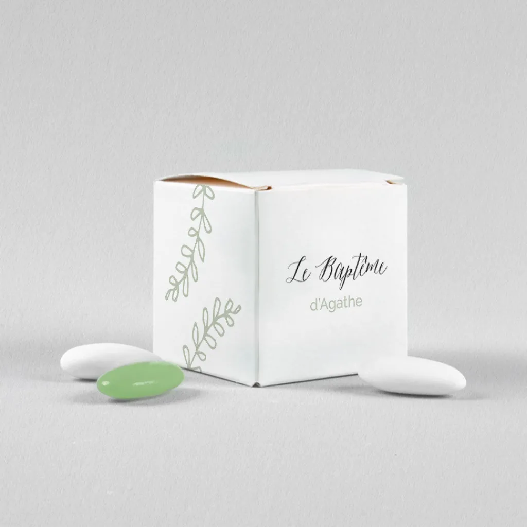 Boîte À Dragées Baptême^Planet cards Douceur Champêtre