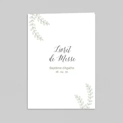 Livret De Baptême^Planet cards Douceur Champêtre