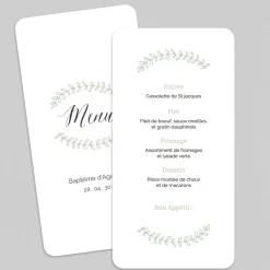 Menu Baptême^Planet cards Douceur Champêtre