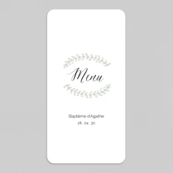 Menu Baptême^Planet cards Douceur Champêtre