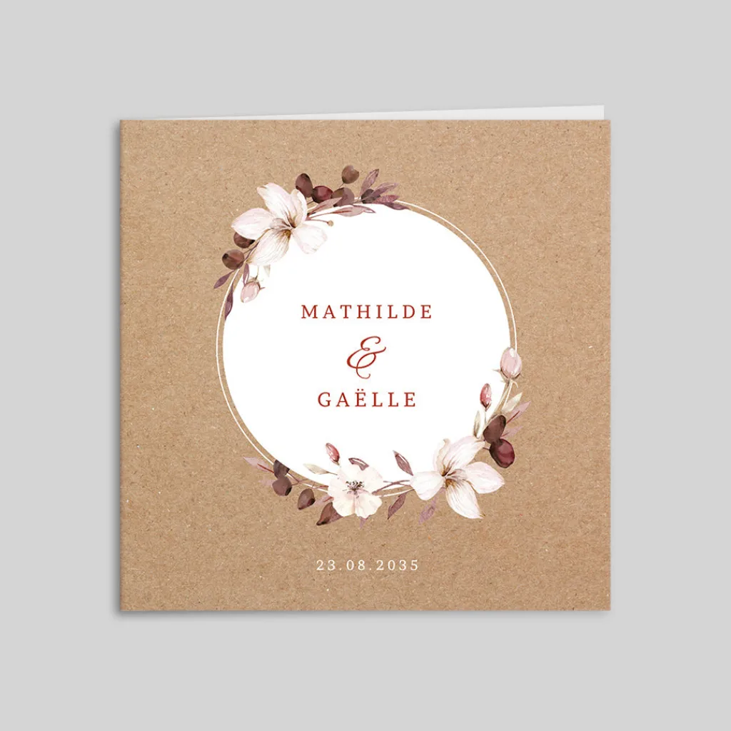 Faire-part Mariage Champêtre^Planet cards Douceur d'Automne