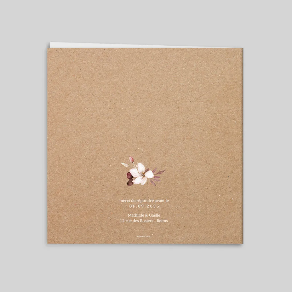 Faire-part Mariage Champêtre^Planet cards Douceur d'Automne