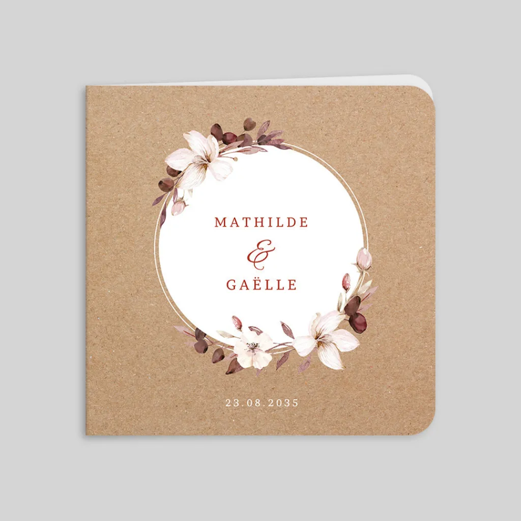 Faire-part Mariage Champêtre^Planet cards Douceur d'Automne