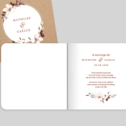Faire-part Mariage Champêtre^Planet cards Douceur d'Automne