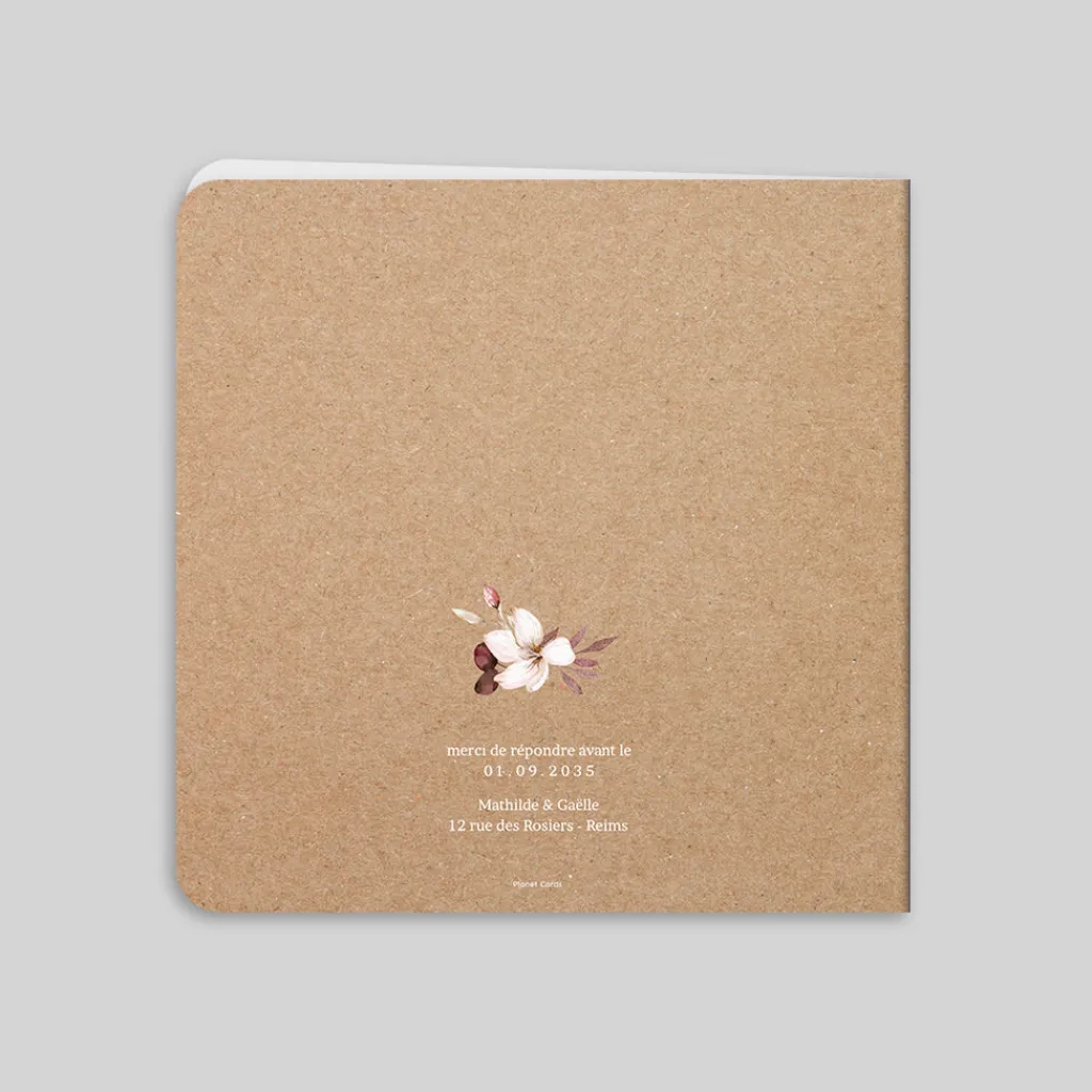 Faire-part Mariage Champêtre^Planet cards Douceur d'Automne