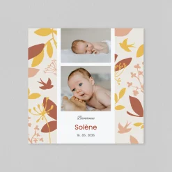 Faire-part Naissance Fille^Planet cards Douceur De La Nature