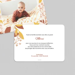 Carte Remerciement Naissance Fille^Planet cards Douceur De La Nature