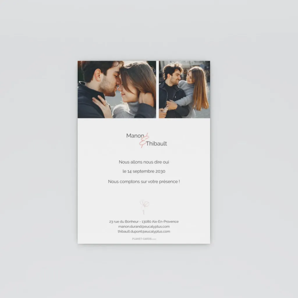Save The Date^Planet cards Douceur et Eucalyptus