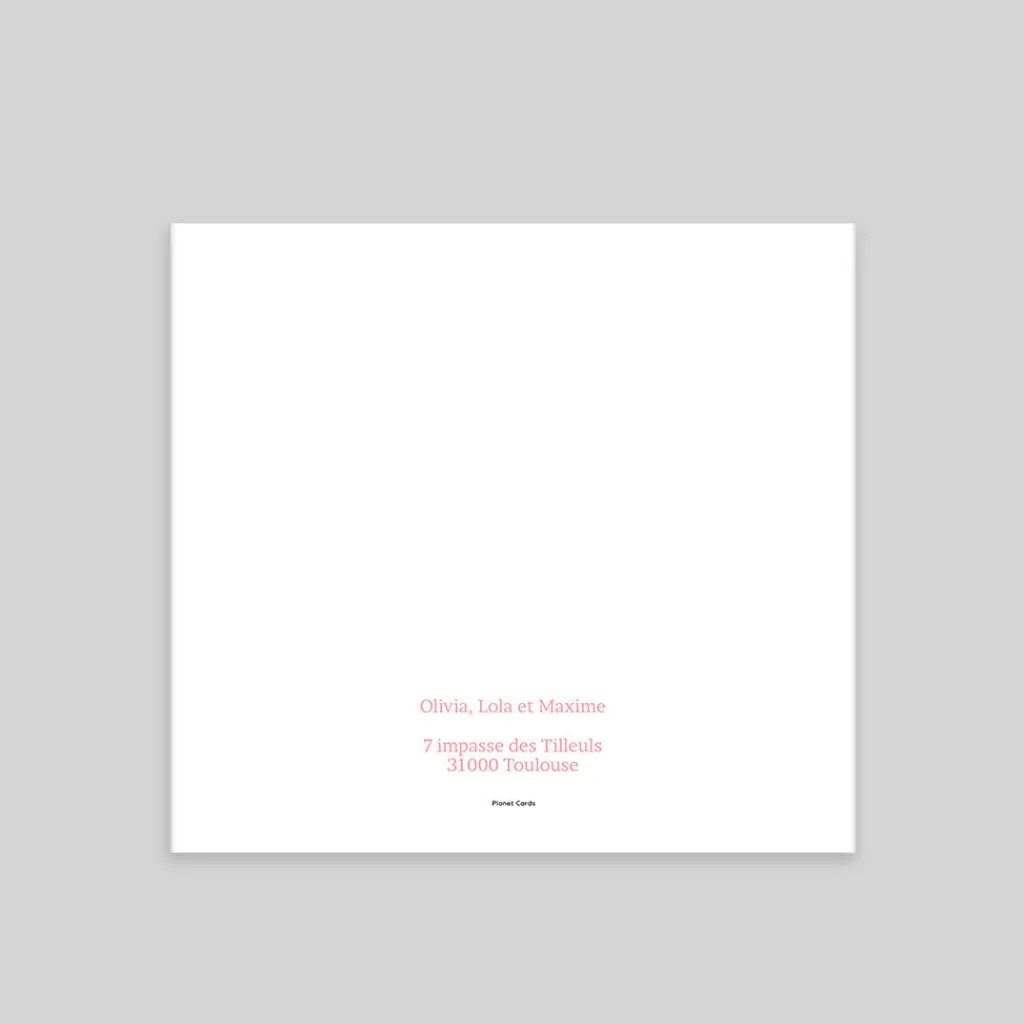 Faire-part Naissance Fille^Planet cards Douceur Pictos