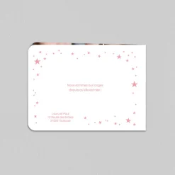 Faire-part Naissance Fille^Planet cards Douceur Étoilée