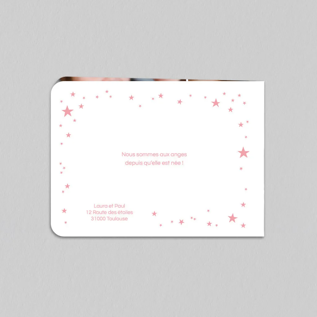 Faire-part Naissance Fille^Planet cards Douceur Étoilée