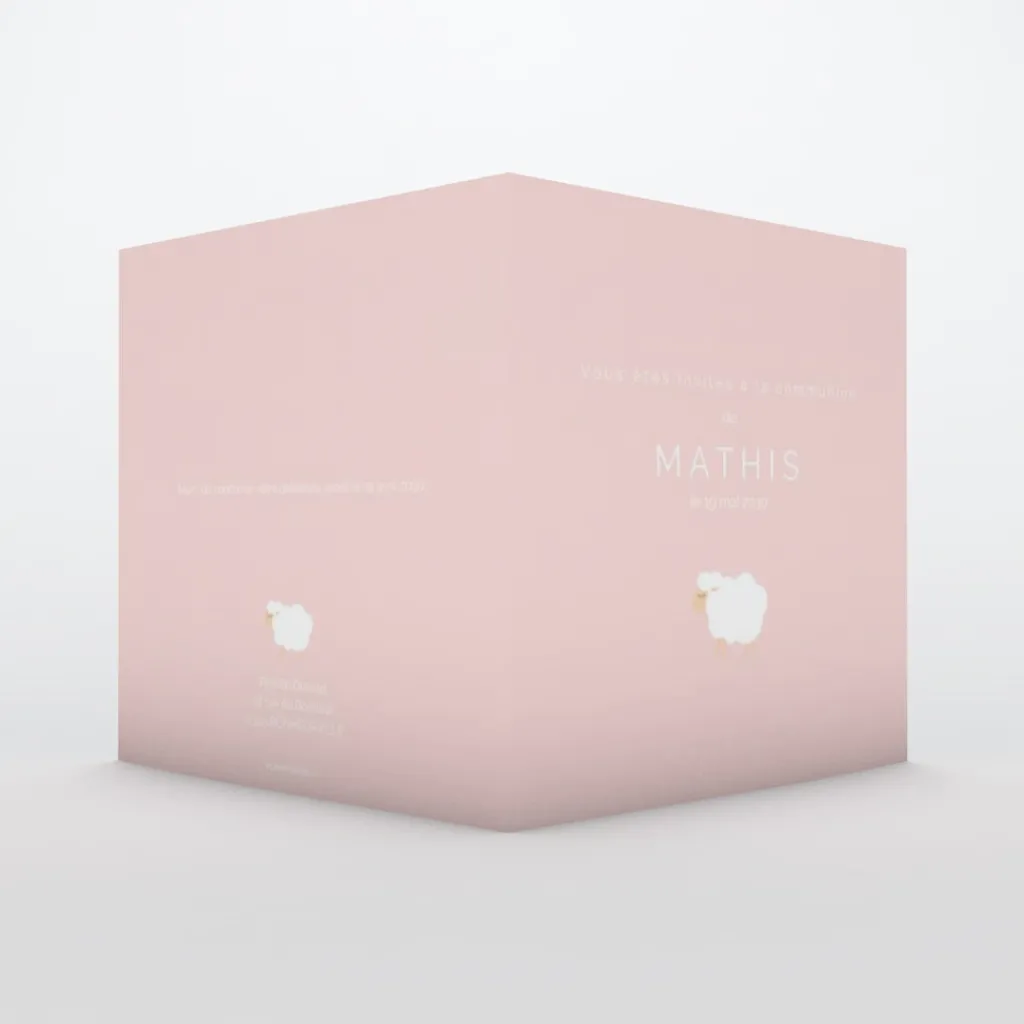Faire-part Communion^Planet cards Doux Mouton