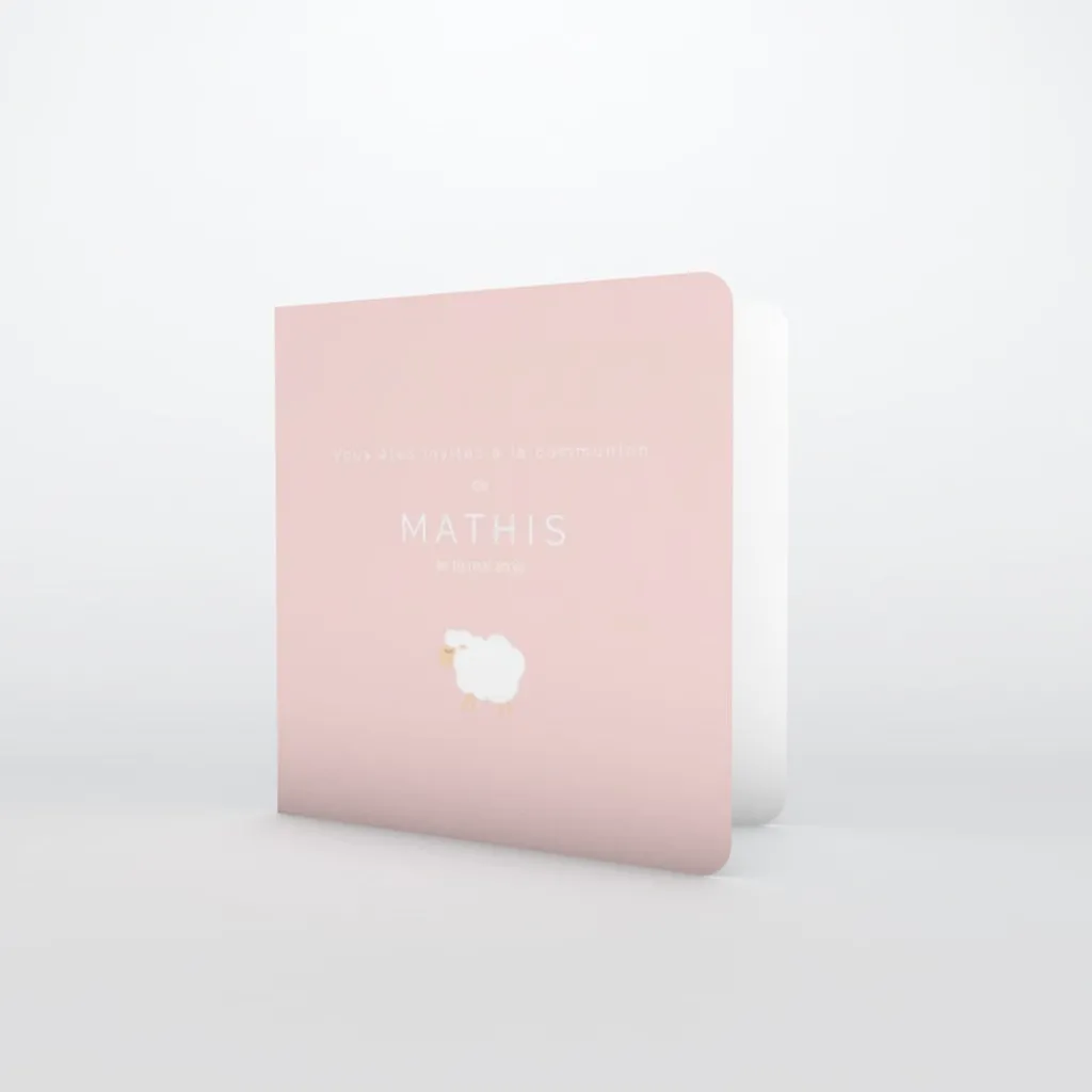 Faire-part Communion^Planet cards Doux Mouton