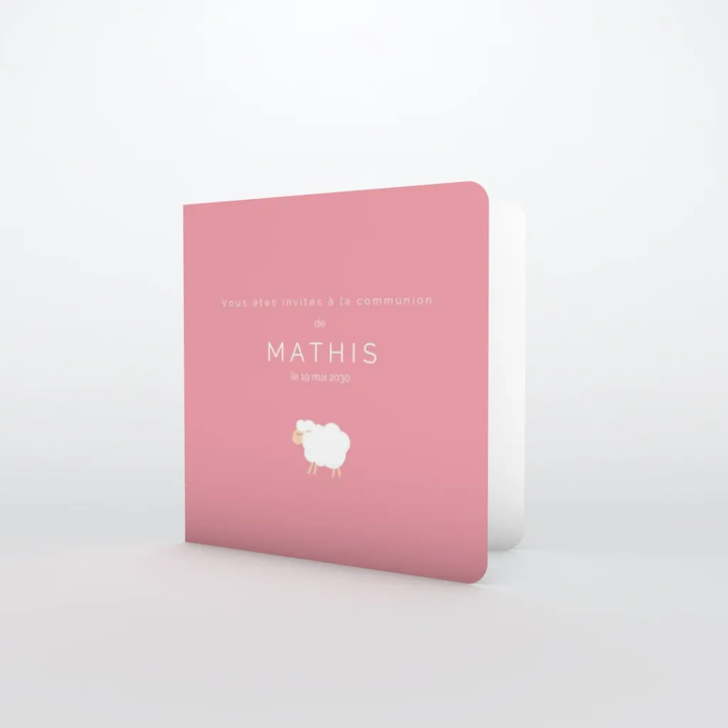 Faire-part Communion^Planet cards Doux Mouton
