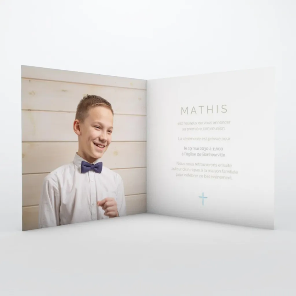 Faire-part Communion^Planet cards Doux Mouton