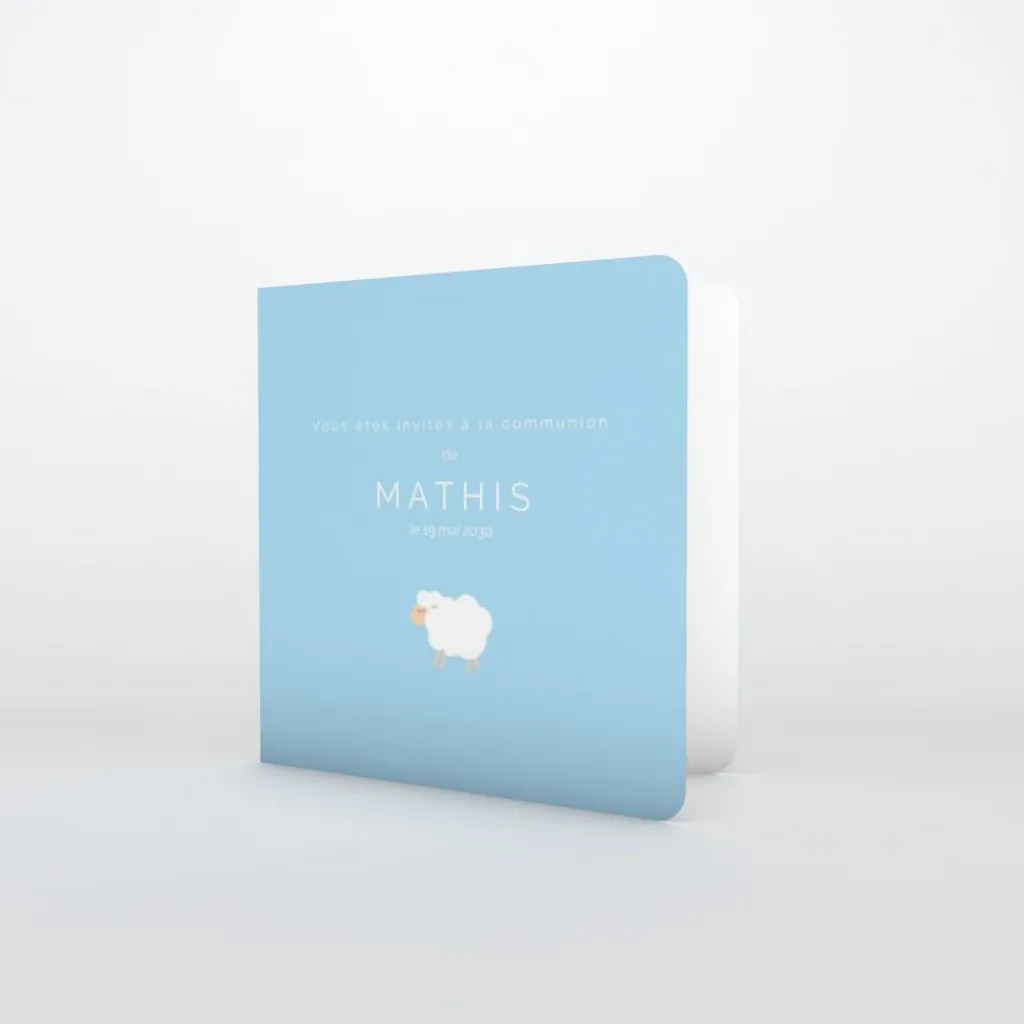 Faire-part Communion^Planet cards Doux Mouton