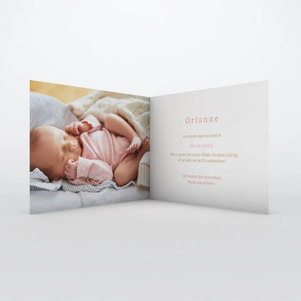 Faire-part Naissance Fille | Faire-part Naissance Animaux^Planet cards Doux petit Lapin Fille