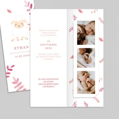 Faire-part Baptême Civil | Faire-part Baptême Original^Planet cards Doux Petit Mouton