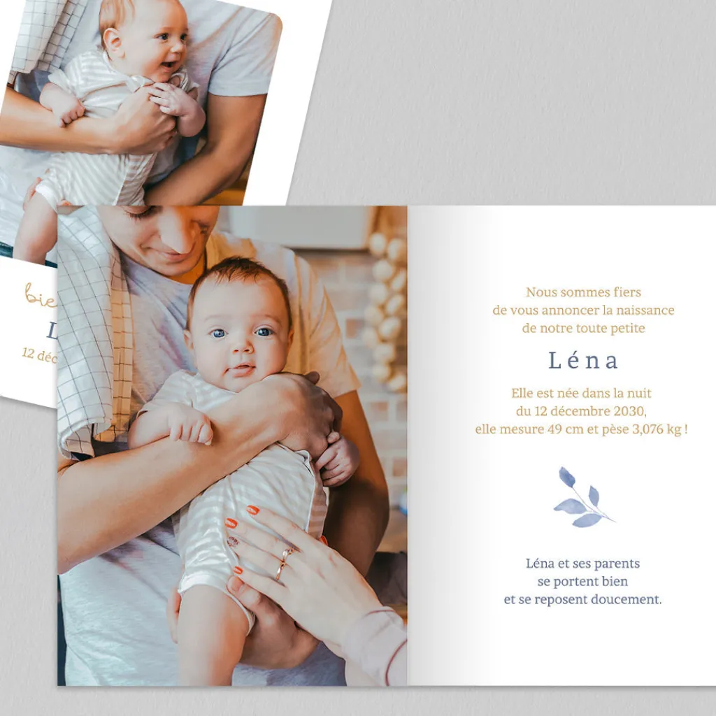 Faire-part Naissance Fille^Planet cards Doux Pétales