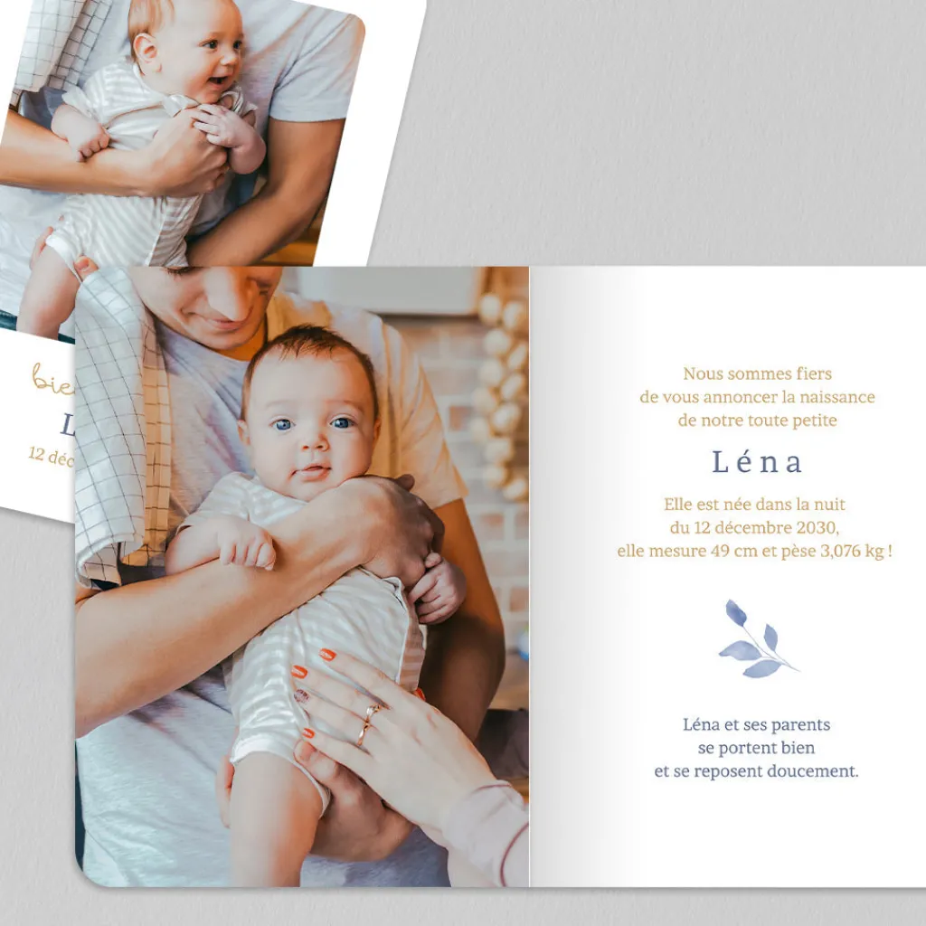Faire-part Naissance Fille^Planet cards Doux Pétales