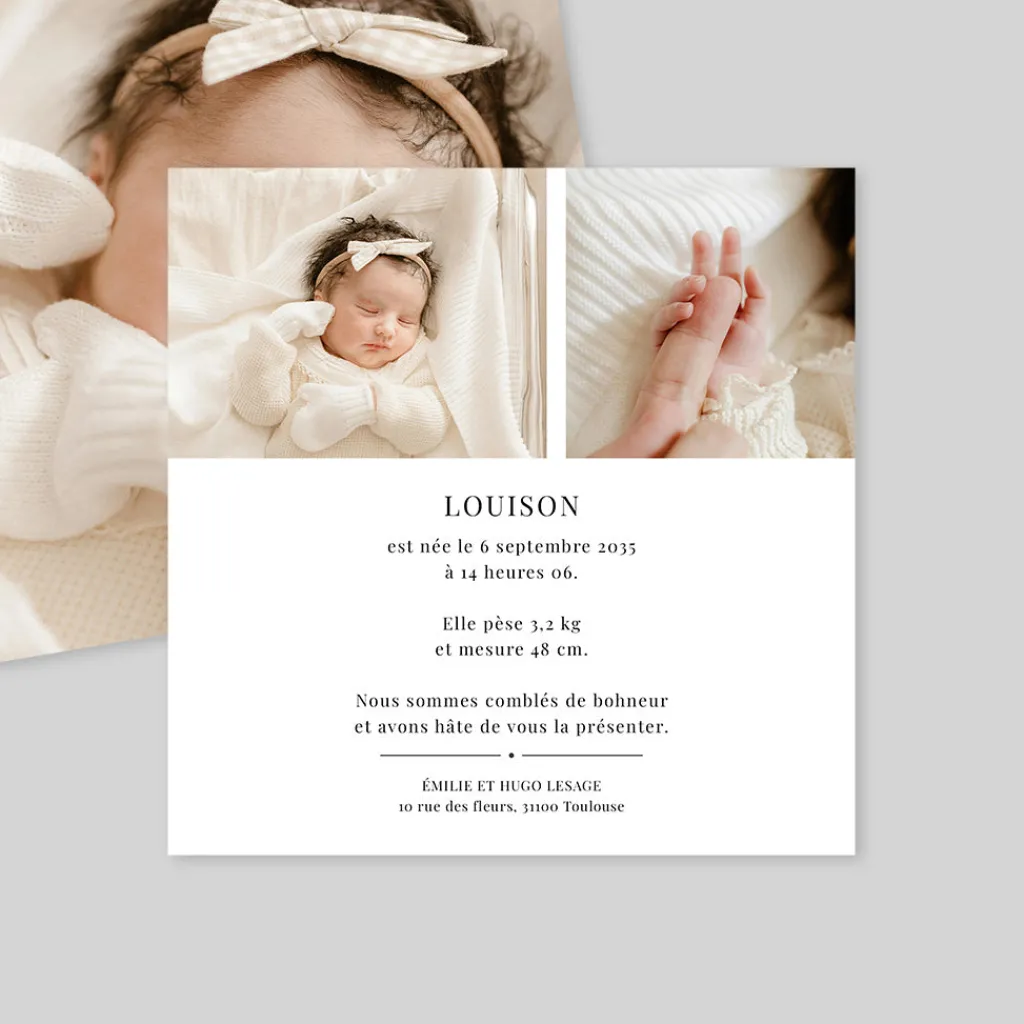 Faire-part Naissance Fille | Faire-part Naissance Garçon^Planet cards Détail Délicat
