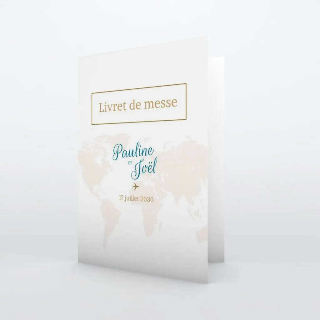 Livret De Messe Mariage^Planet cards Embarquement Imminent