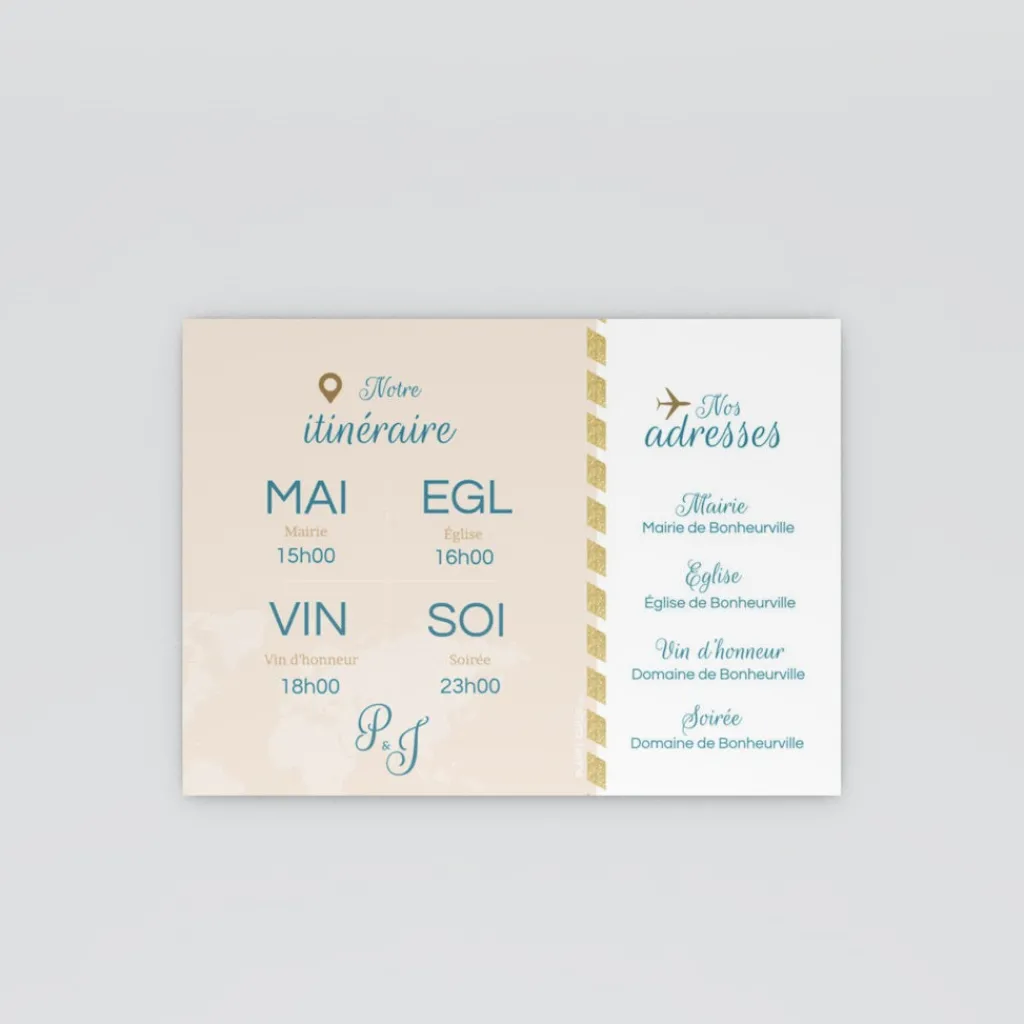 Programme De Mariage^Planet cards Embarquement Imminent