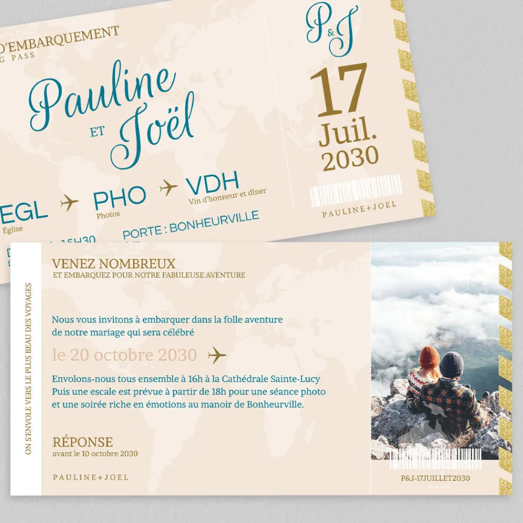 Faire-part Mariage Original | Gamme Complète^Planet cards Embarquement Imminent