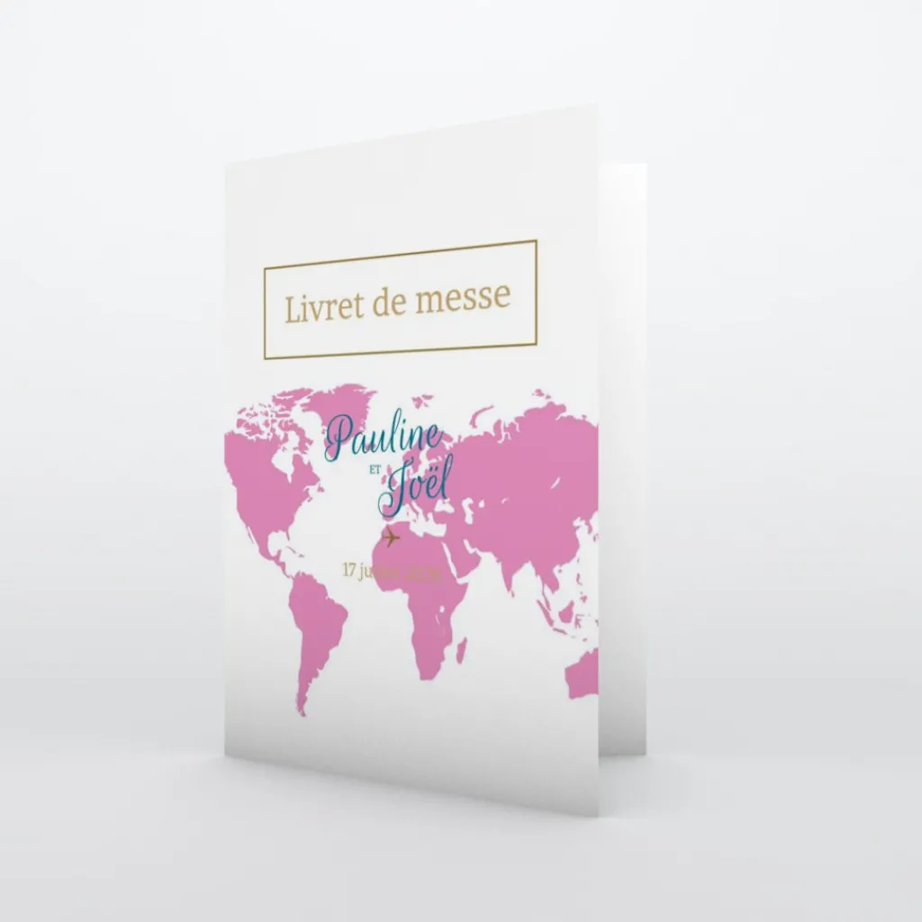 Livret De Messe Mariage^Planet cards Embarquement Imminent