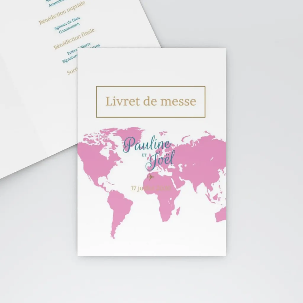 Livret De Messe Mariage^Planet cards Embarquement Imminent
