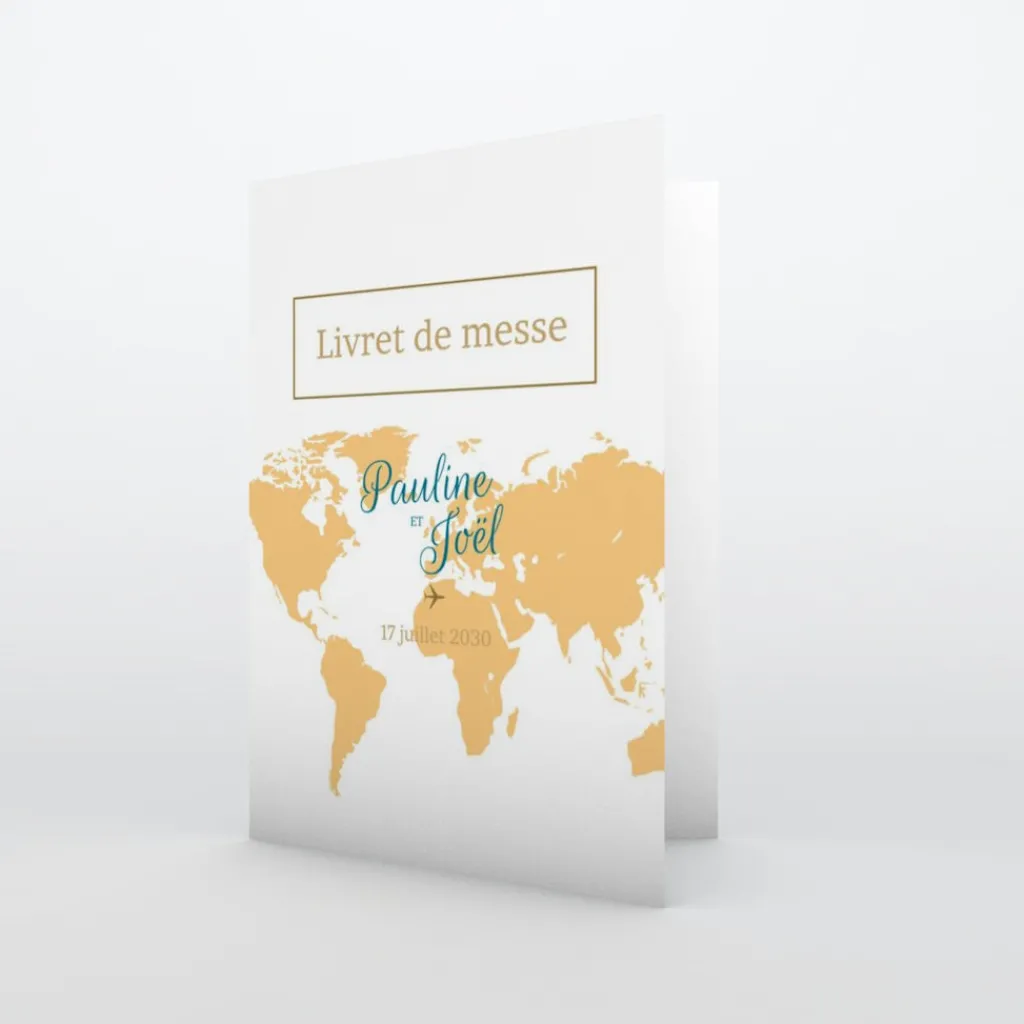 Livret De Messe Mariage^Planet cards Embarquement Imminent