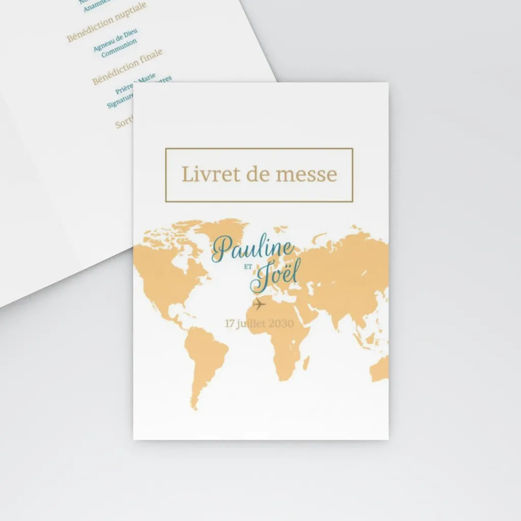 Livret De Messe Mariage^Planet cards Embarquement Imminent