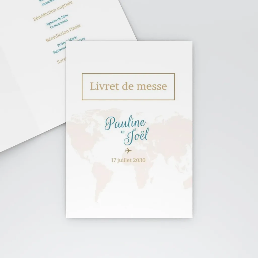 Livret De Messe Mariage^Planet cards Embarquement Imminent