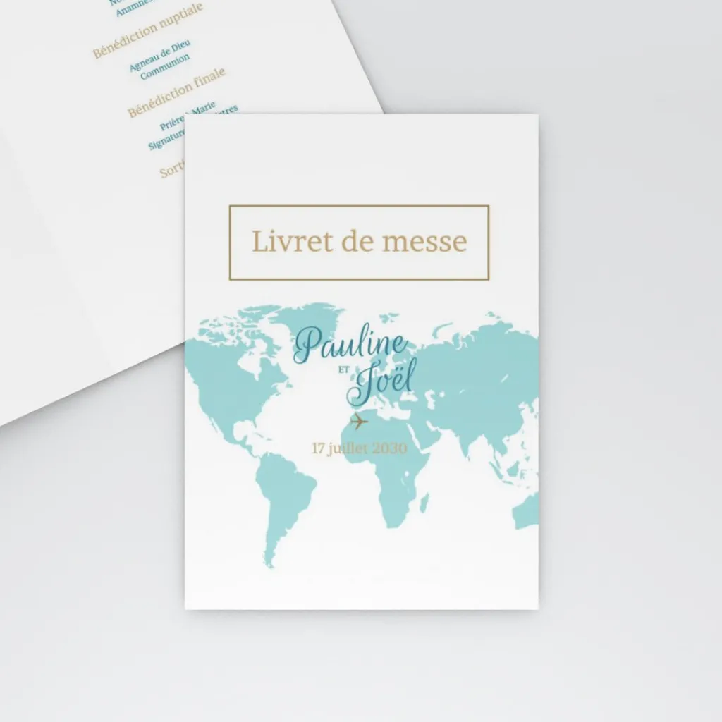 Livret De Messe Mariage^Planet cards Embarquement Imminent