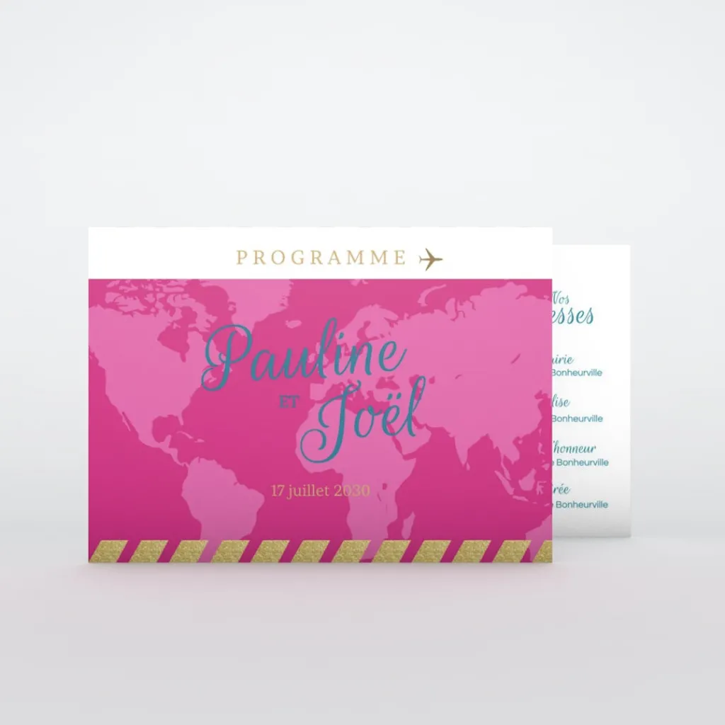 Programme De Mariage^Planet cards Embarquement Imminent