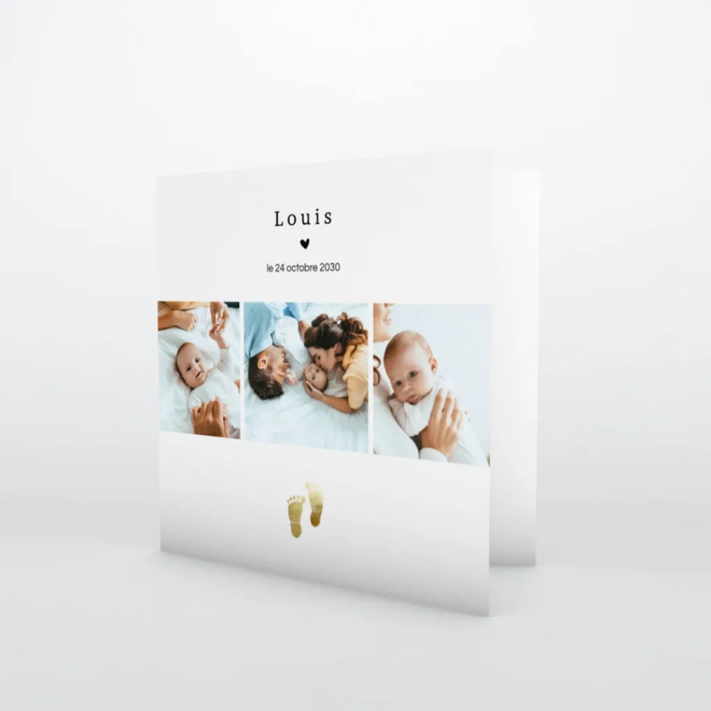 Faire-part Naissance Garçon^Planet cards Empreintes de Pas