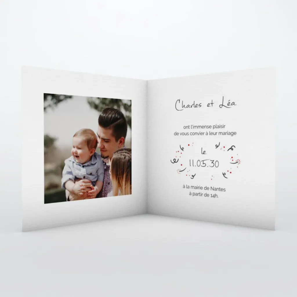 Faire-part Mariage Original | Faire-part Mariage Champêtre^Planet cards Enfants heureux