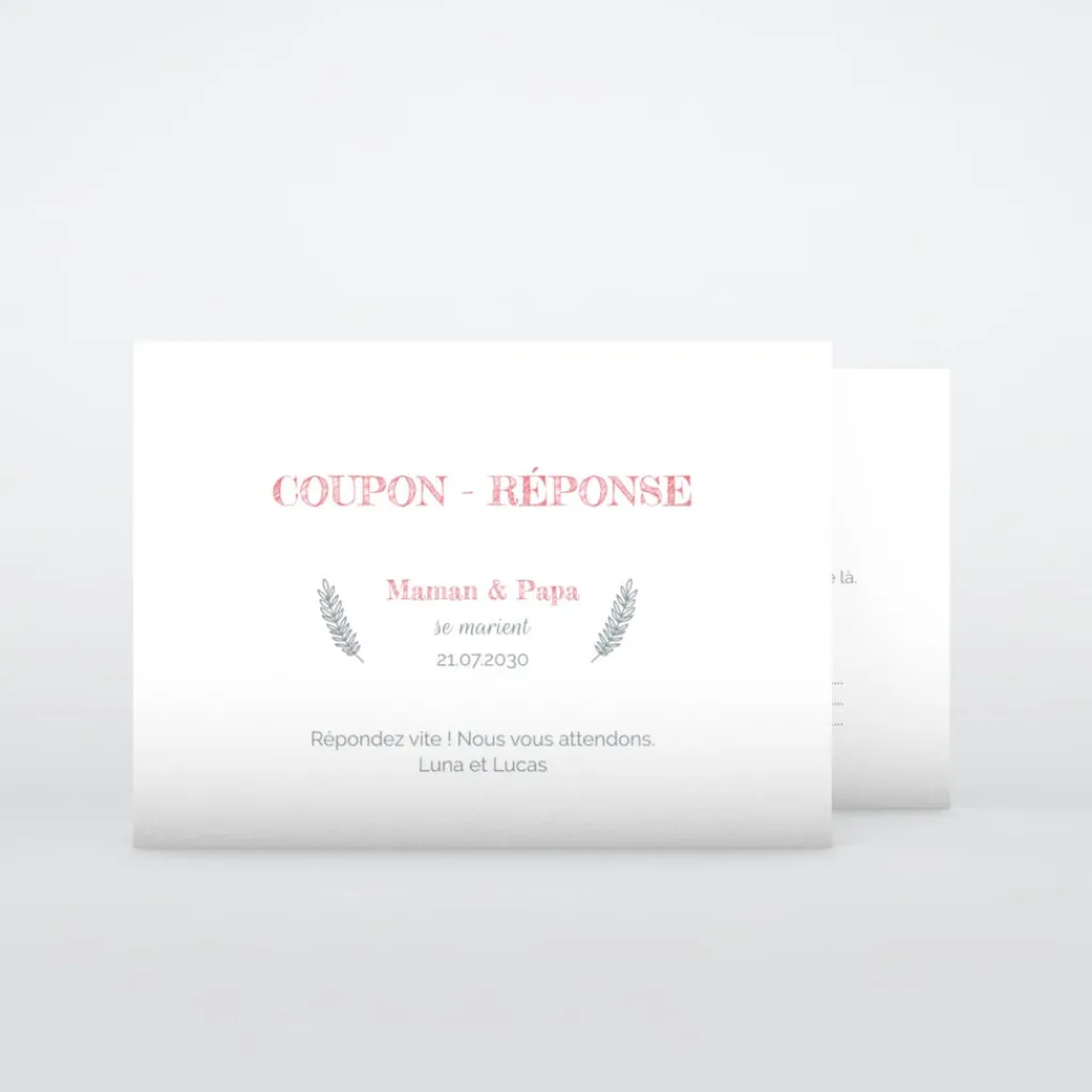 Coupon-réponse Mariage^Planet cards Enfants Mariage