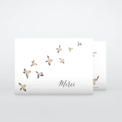 Carte Remerciement Décès^Planet cards Envolée d'oiseaux