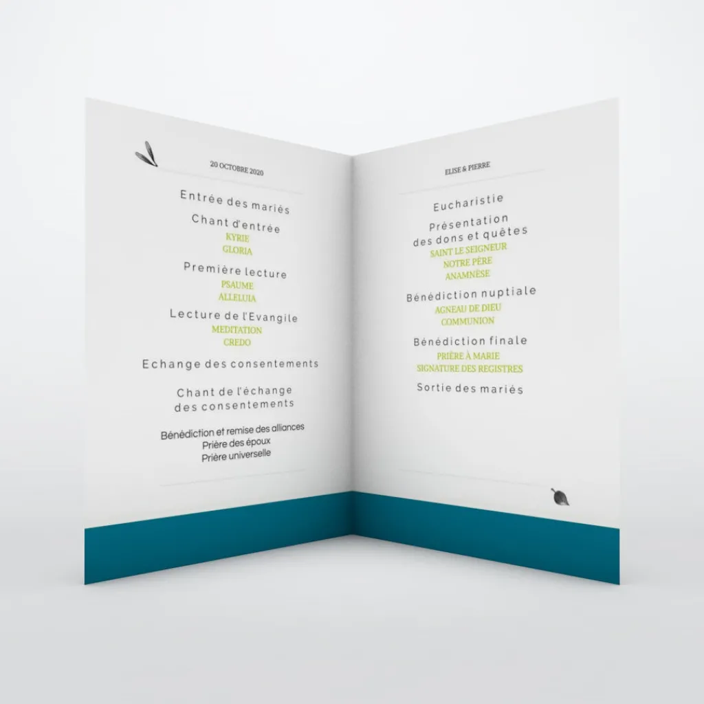 Livret De Messe Mariage^Planet cards Esperluette