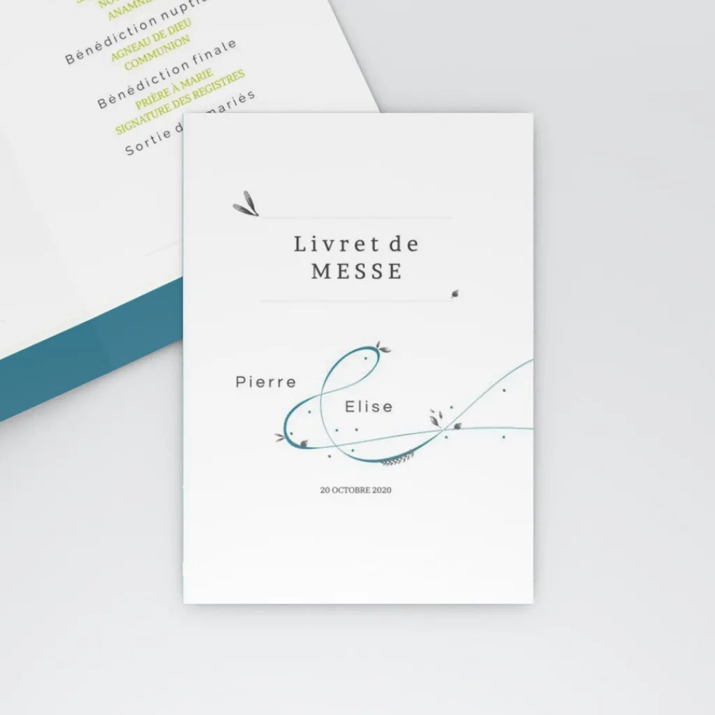 Livret De Messe Mariage^Planet cards Esperluette