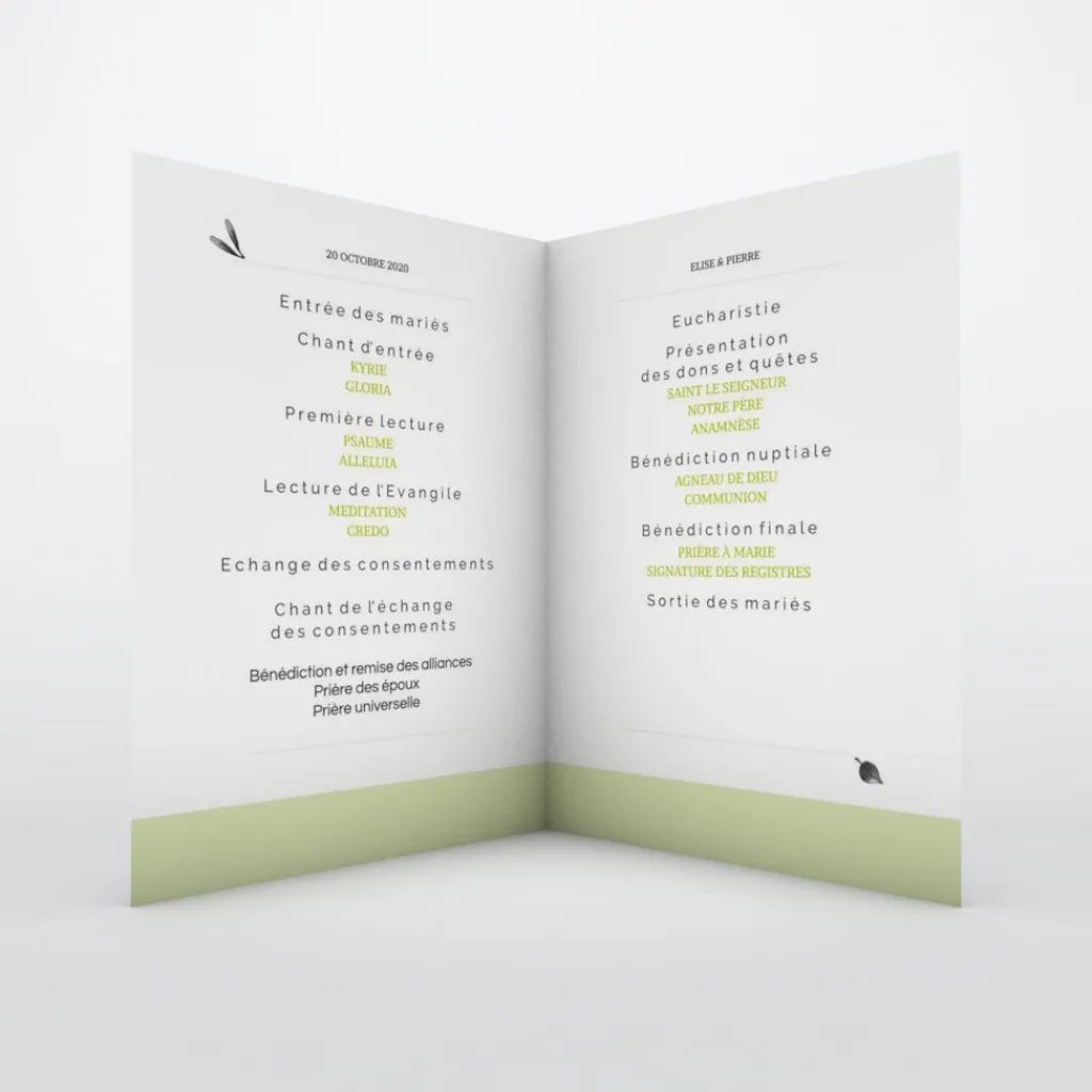 Livret De Messe Mariage^Planet cards Esperluette