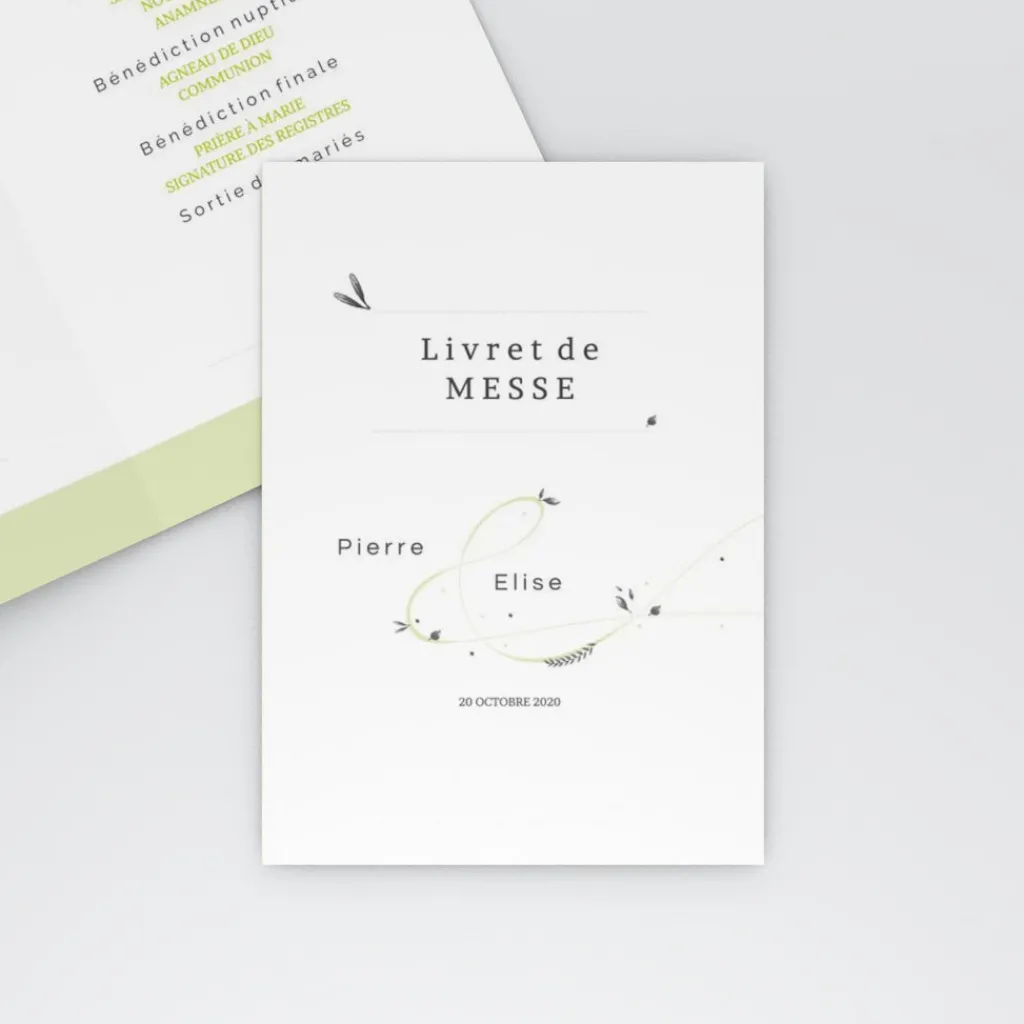Livret De Messe Mariage^Planet cards Esperluette